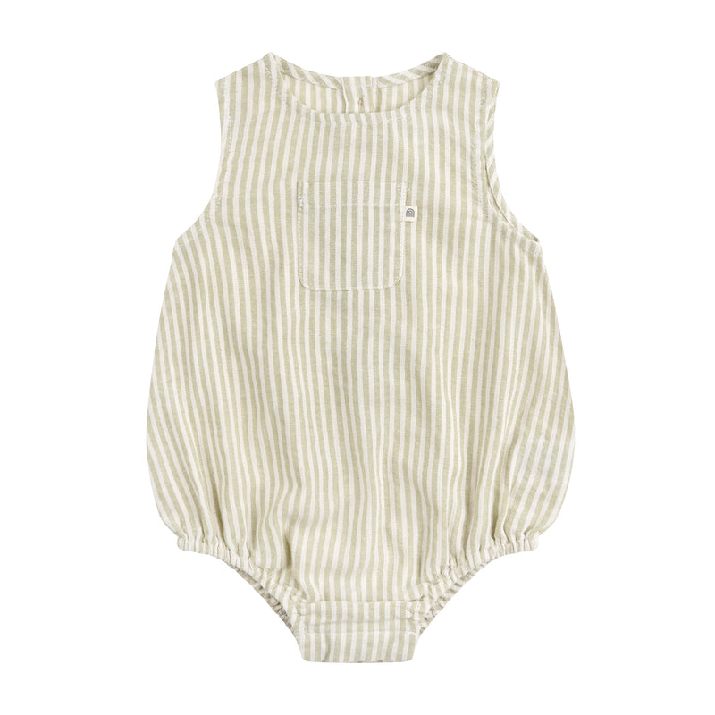 Sleeveless Woven Romper - Sage