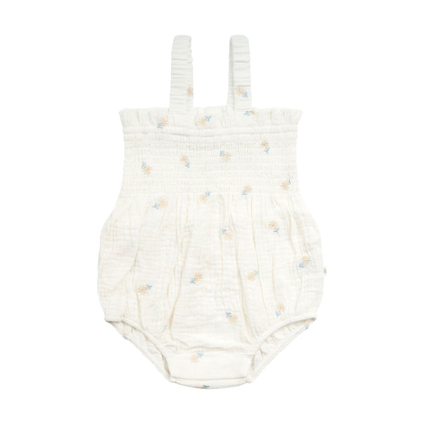 Shirred Romper - Little Petal