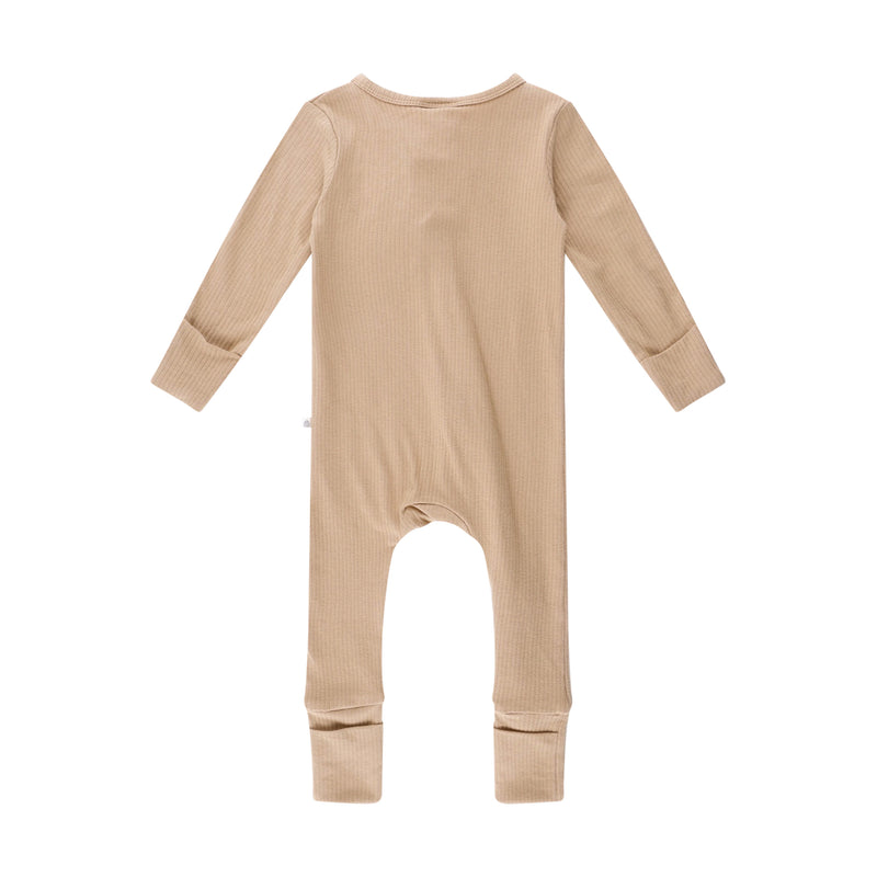 Rib Day Or Night Onesie - Mocha