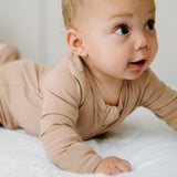 Rib Day Or Night Onesie - Mocha