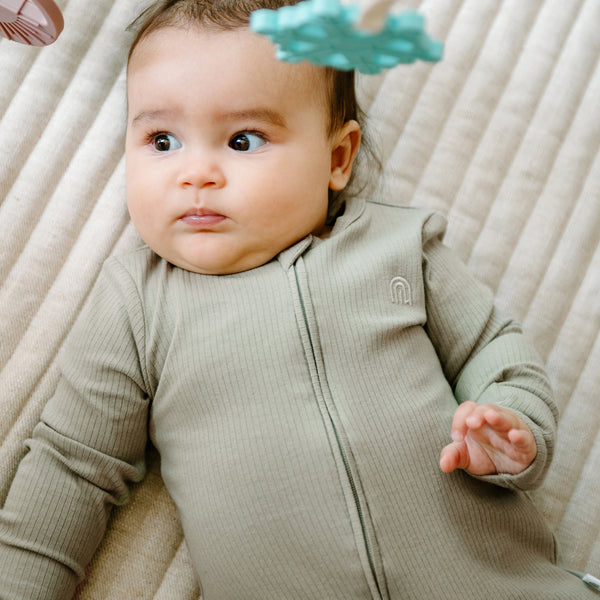 Rib Day or Night Onesie - Sage