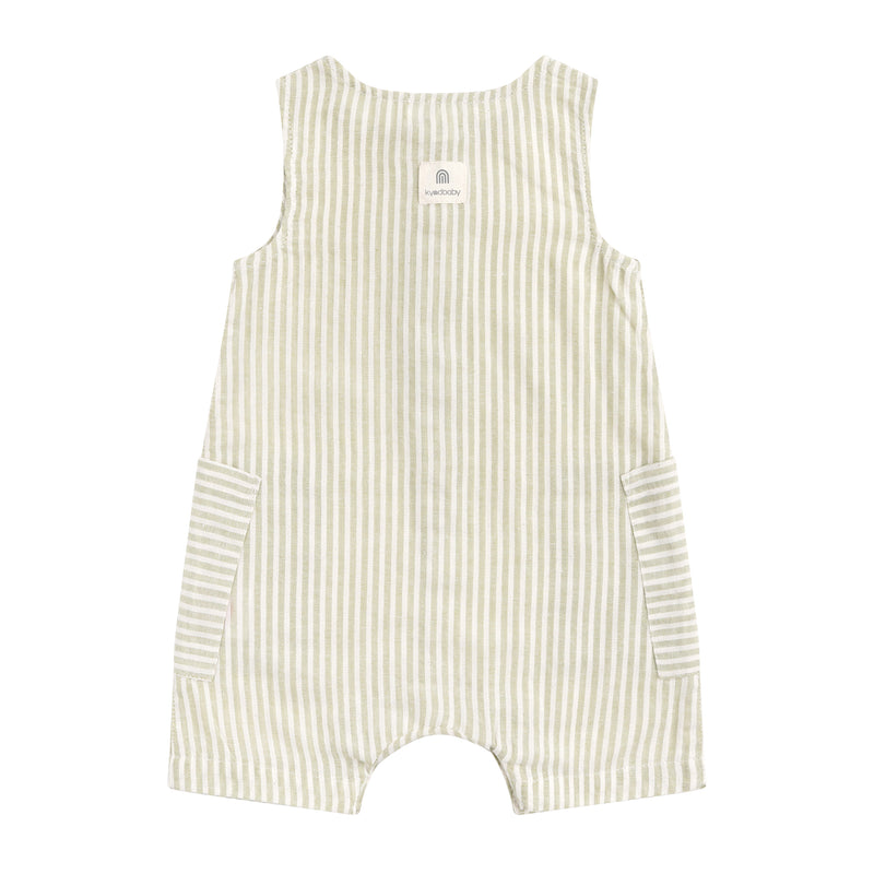 Sleeveless Woven Shortall - Sage