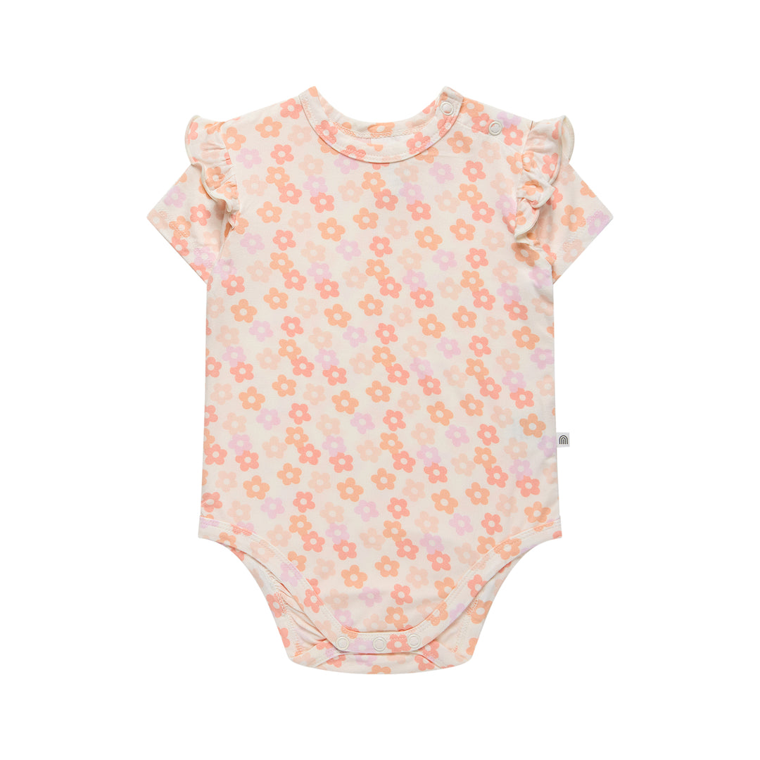 Frill Short Sleeve Bodysuit - Blooms