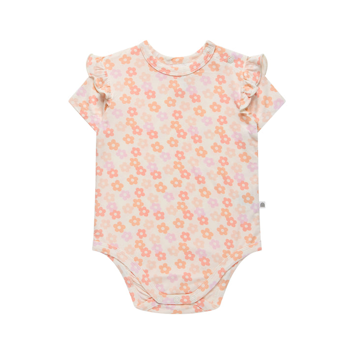 Frill Short Sleeve Bodysuit - Blooms