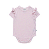 Frill Short Sleeve Bodysuit - Lilac Flutter