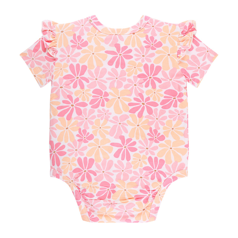 Frilled Short Sleeve Bodysuit - Palm Cove