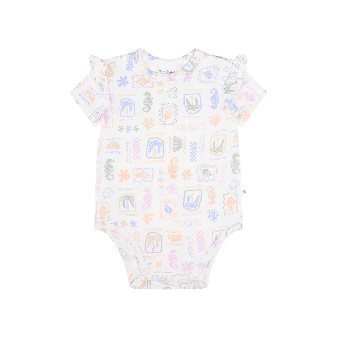 Frill Short Sleeve Bodysuit - Resort