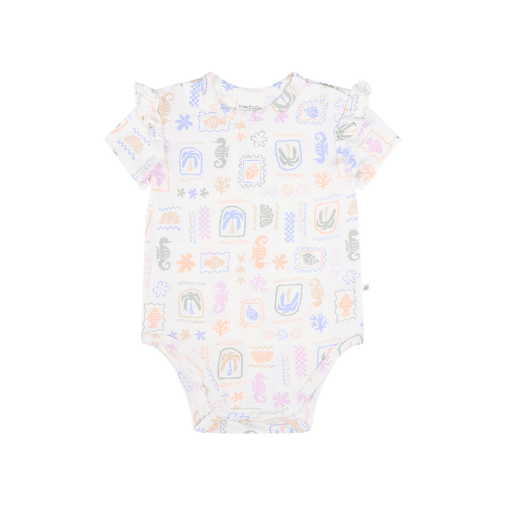 Frill Short Sleeve Bodysuit - Resort