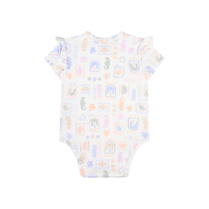 Frill Short Sleeve Bodysuit - Resort