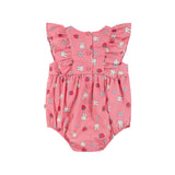 Miffy Yoke Romper - Strawberry