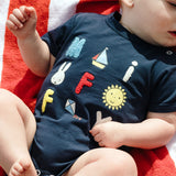 Miffy Short Sleeve Bodysuit - Navy