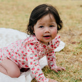 Miffy Frill Sleeve Bodysuit - Berry Check