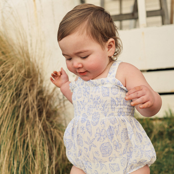 Shirred Romper - Coconut