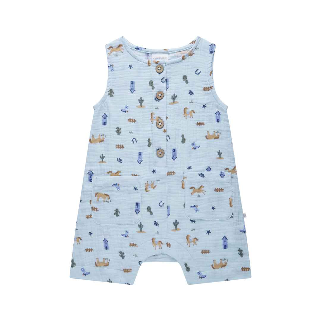 Woven Shortall - Country Blue