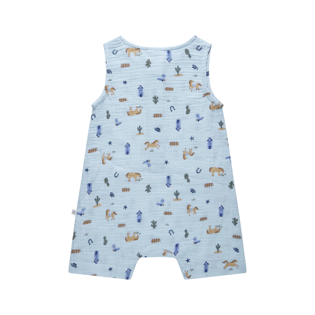 Woven Shortall - Country Blue
