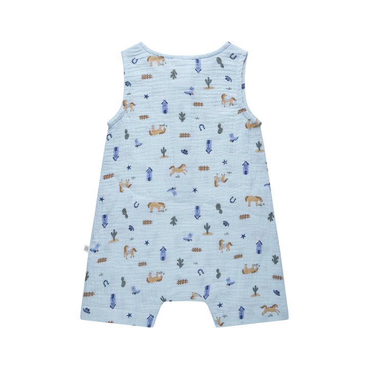 Woven Shortall - Country Blue