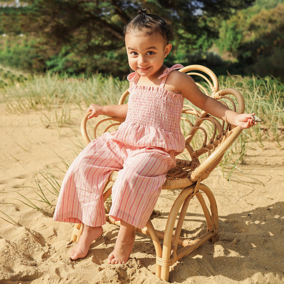 Shirred Playsuit - Stripe