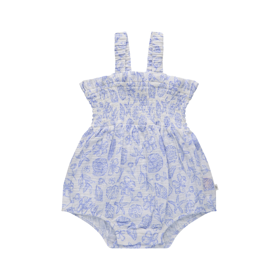 Shirred Romper - Coconut