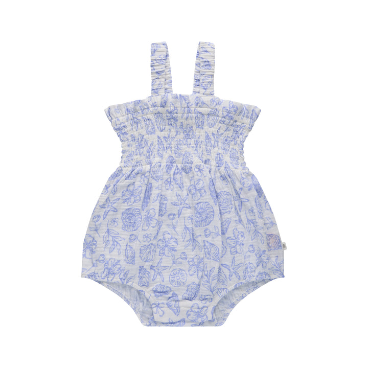 Shirred Romper - Coconut