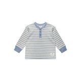 Henley Top - Sky Blue Stripe