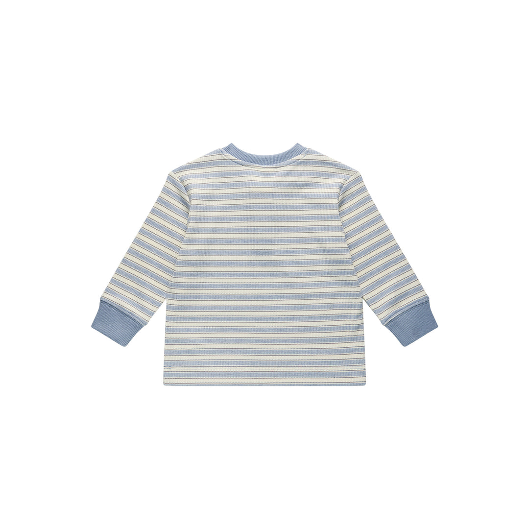 Henley Top - Sky Blue Stripe