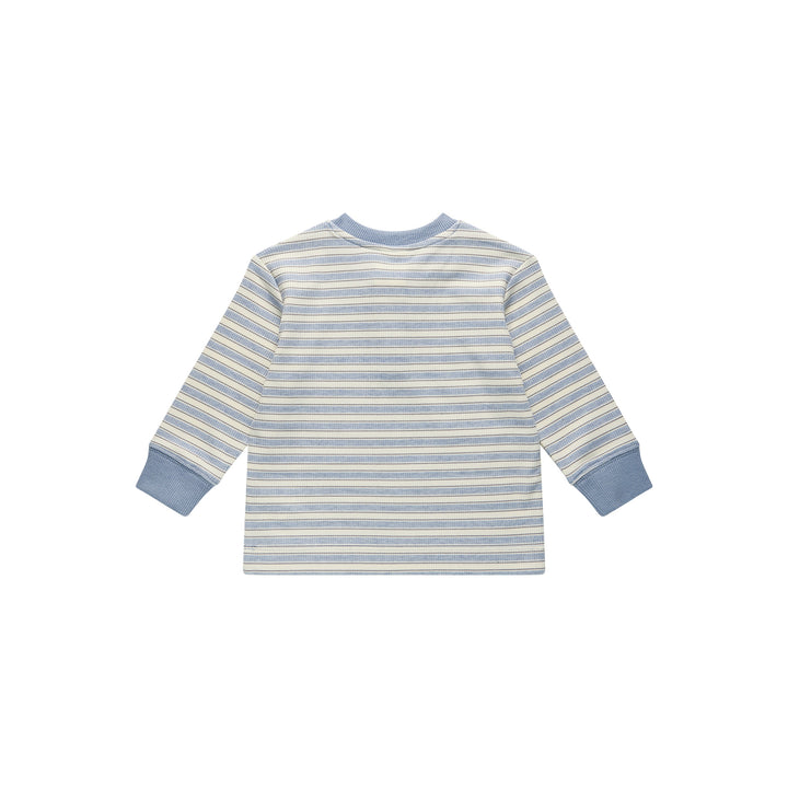 Henley Top - Sky Blue Stripe