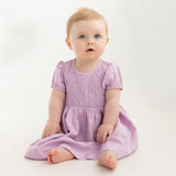 Short-Sleeve Linen Dress - Orchid