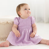 Short-Sleeve Linen Dress - Orchid