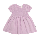 Short-Sleeve Linen Dress - Orchid