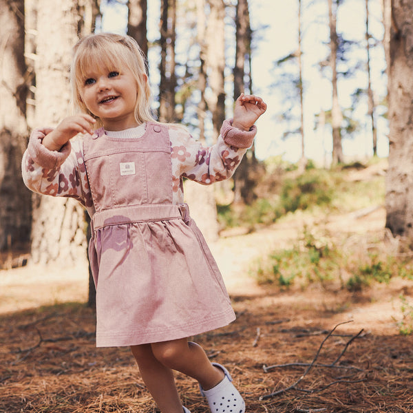 Denim Pinafore - Dusty Lilac