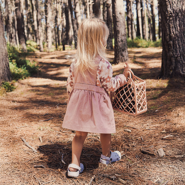 Denim Pinafore - Dusty Lilac
