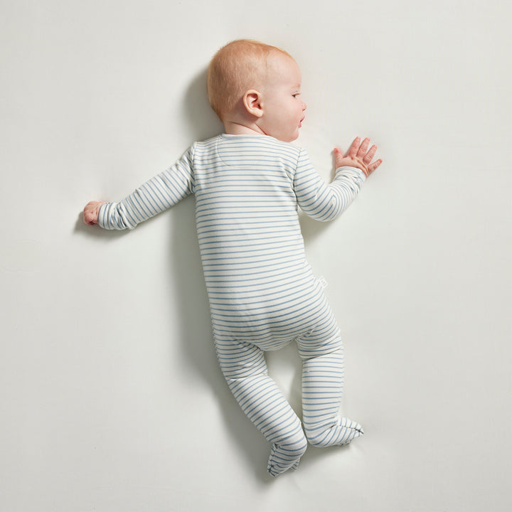 Warm Zippee Baby Romper 0.5 TOG - Dusk Blue Stripe