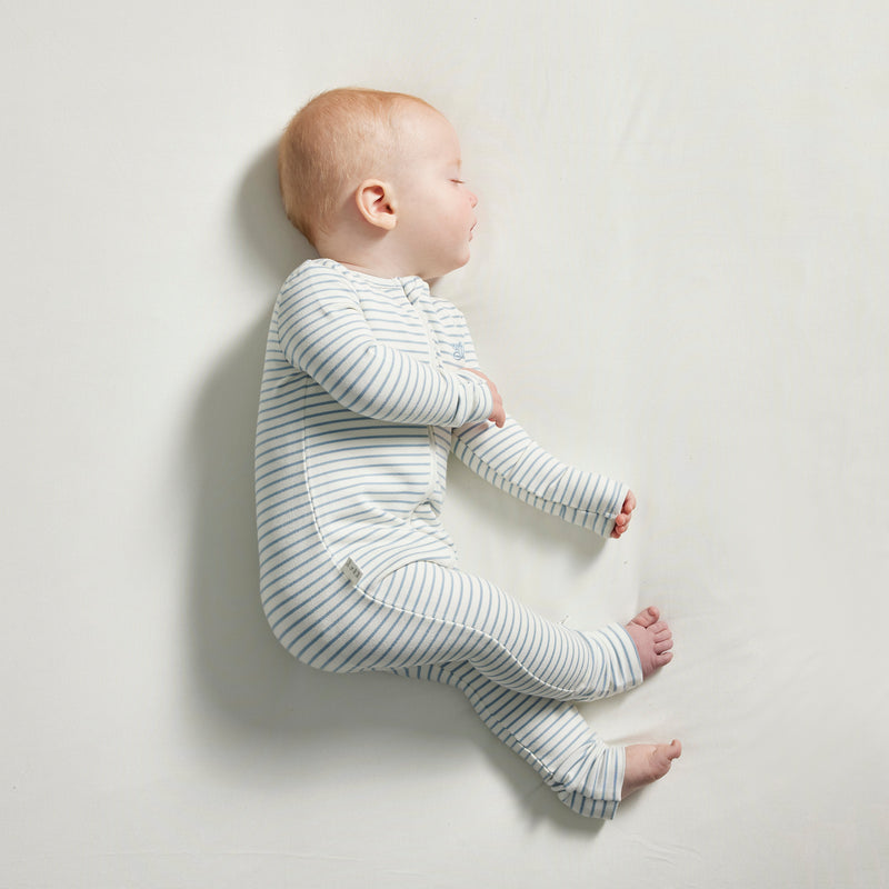 Warm Zippee Baby Romper 0.5 TOG - Dusk Blue Stripe
