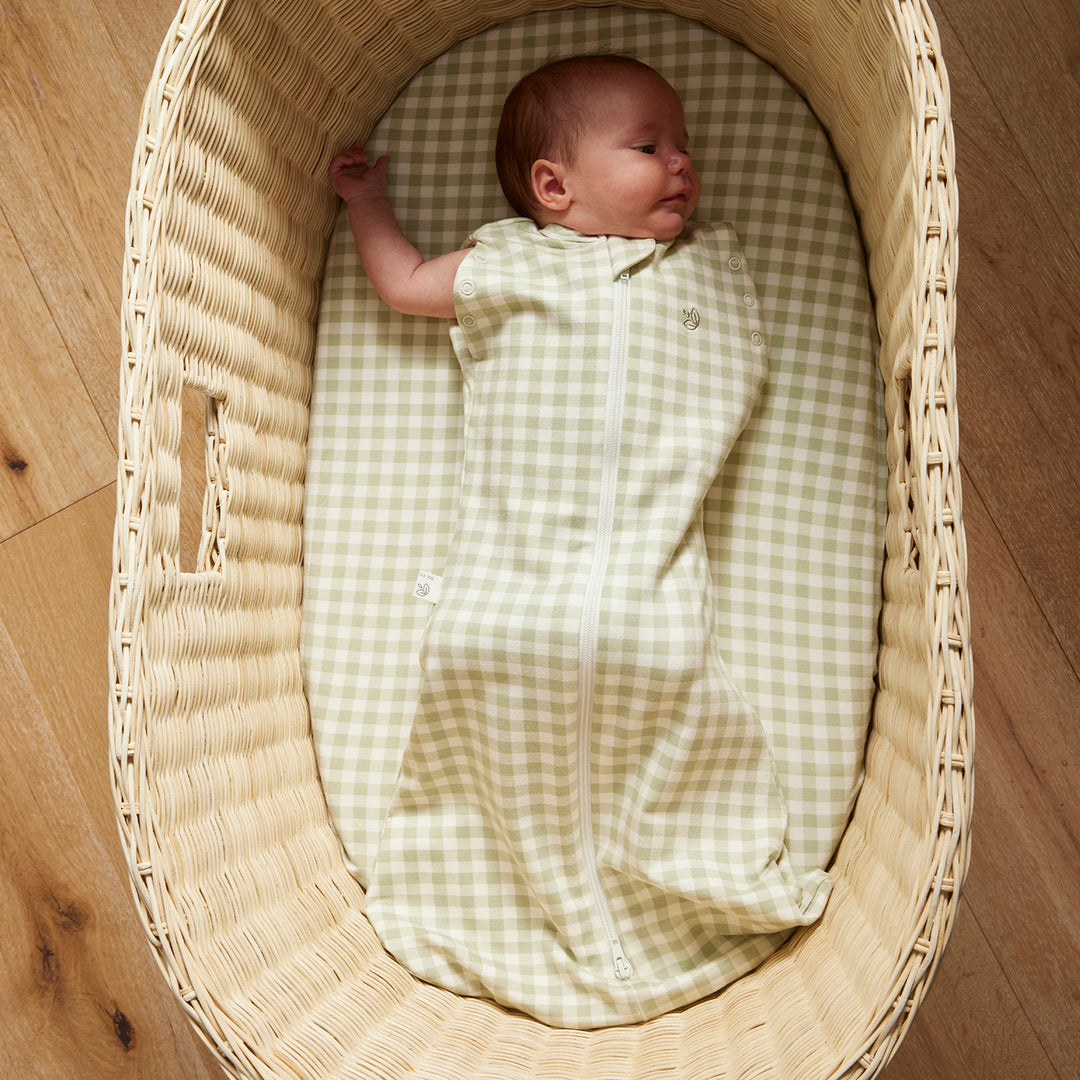 Swaddle Sleeping Bag 1.0 TOG - Gumleaf Gingham