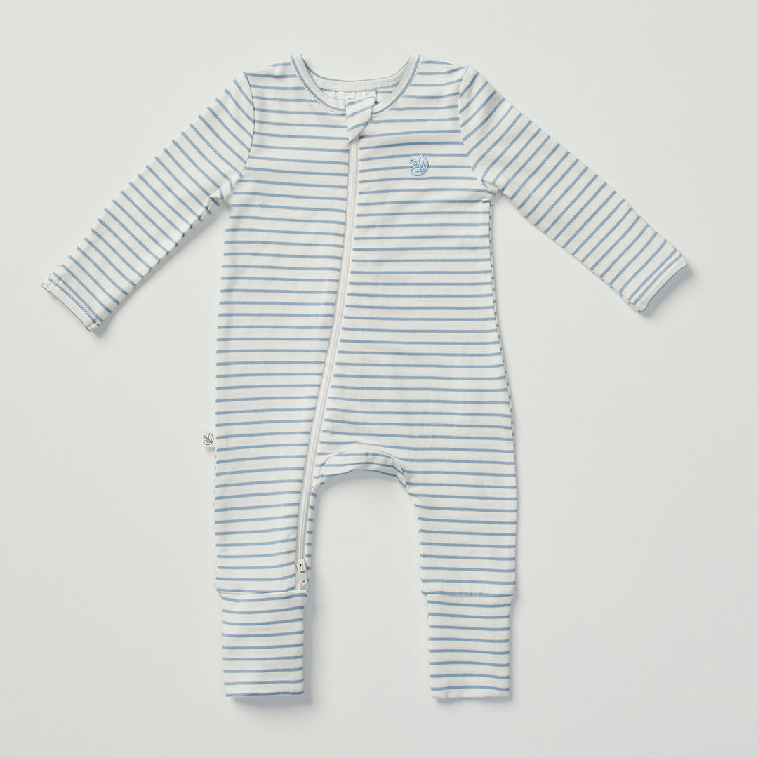 Warm Zippee Baby Romper 0.5 TOG - Dusk Blue Stripe