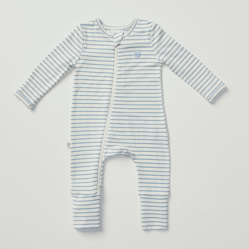Light Zippee Baby Romper 0.2 TOG - Dusk Blue Stripe