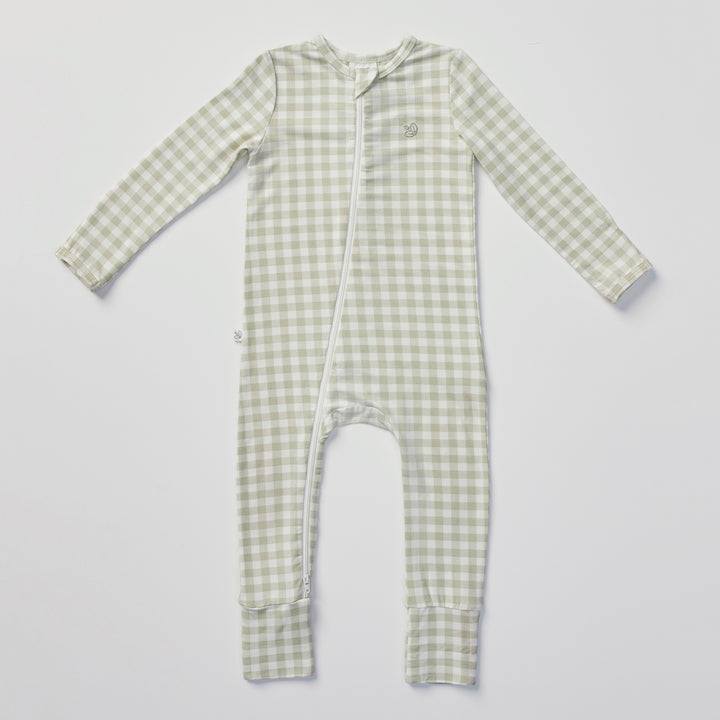 Warm Zippee Baby Romper 0.5 TOG - Gumleaf Gingham