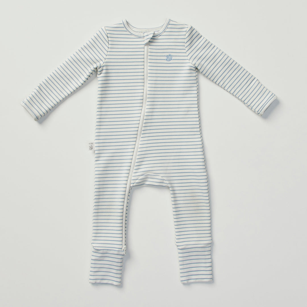 Light Zippee Baby Romper 0.2 TOG - Dusk Blue Stripe