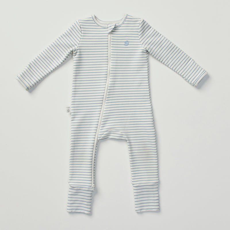 Light Zippee Baby Romper 0.2 TOG - Dusk Blue Stripe