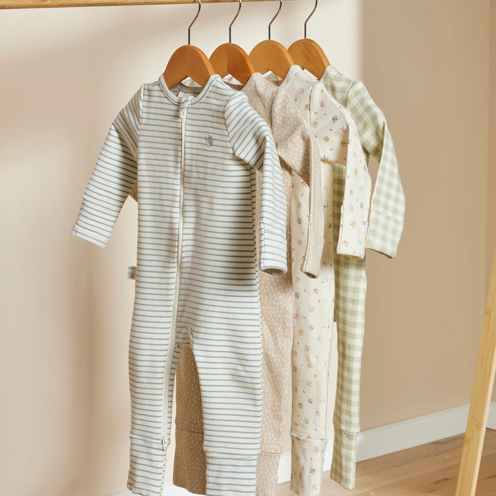 Light Zippee Baby Romper 0.2 TOG - Gumleaf Gingham