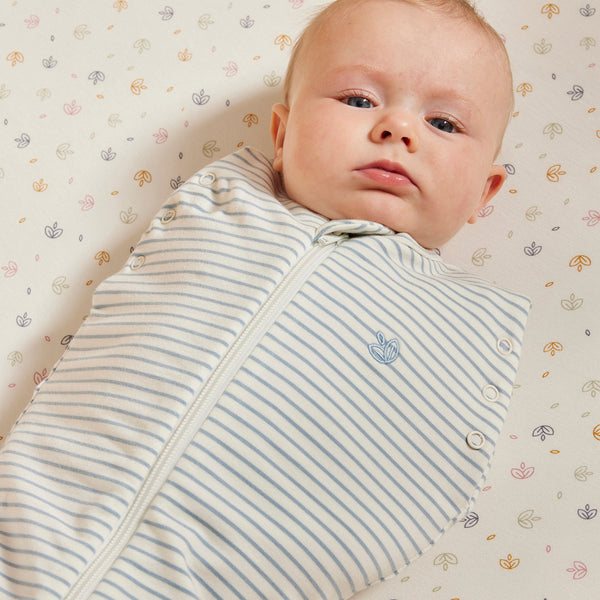 Swaddle Sleeping Bag 0.5 TOG - Dusk Blue Stripe