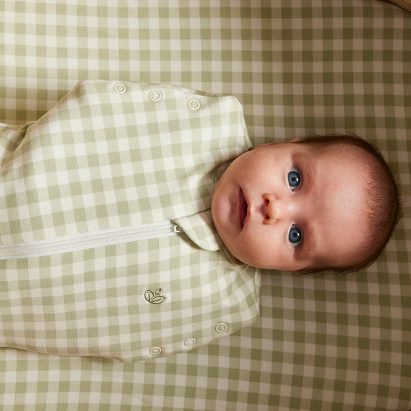 Fitted Bassinet Sheet - Gumleaf Gingham