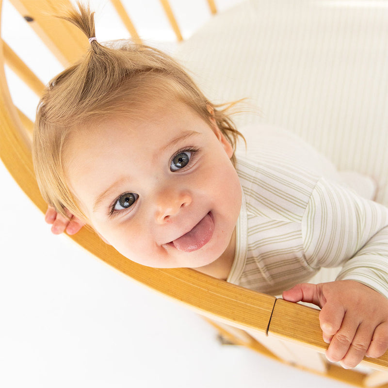 Day or Night Onesie - Sage Stripe
