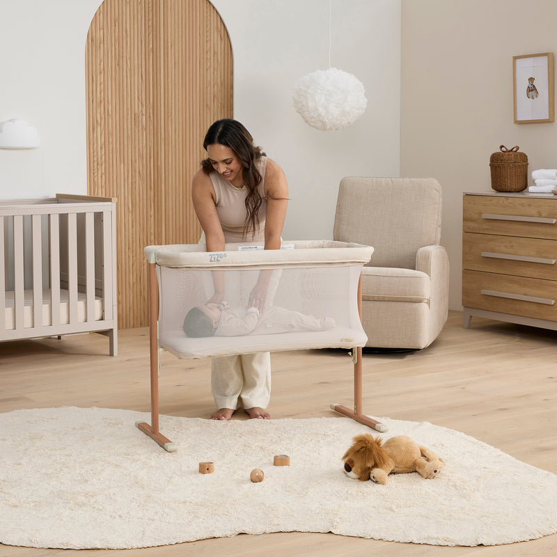 Fitted Bassinet Sheet - Oat Little Pod