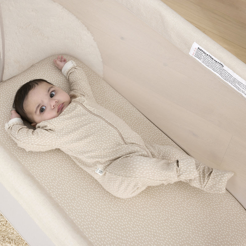 Fitted Bassinet Sheet - Oat Little Pod