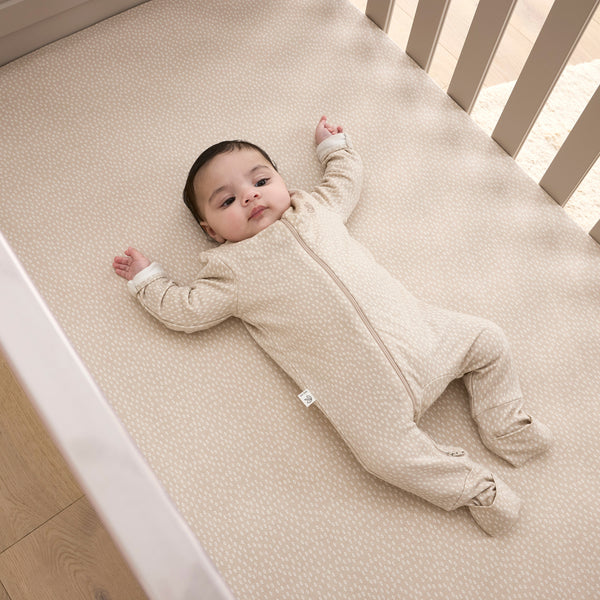 Fitted Cot Sheet - Oat Little Pod
