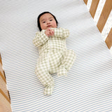 Fitted Cot Sheet - Dusk Blue Stripe