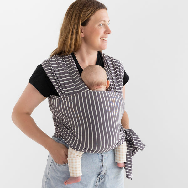 Baby Sling - Charcoal Stripe