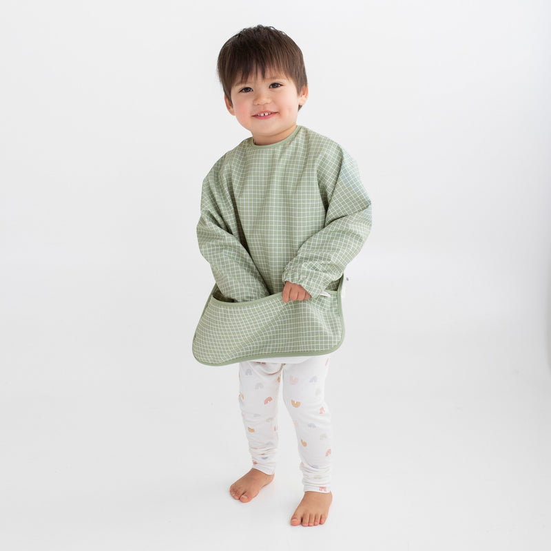 Messy Bib - Moss Grid