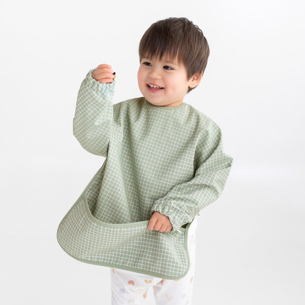 Messy Bib - Moss Grid
